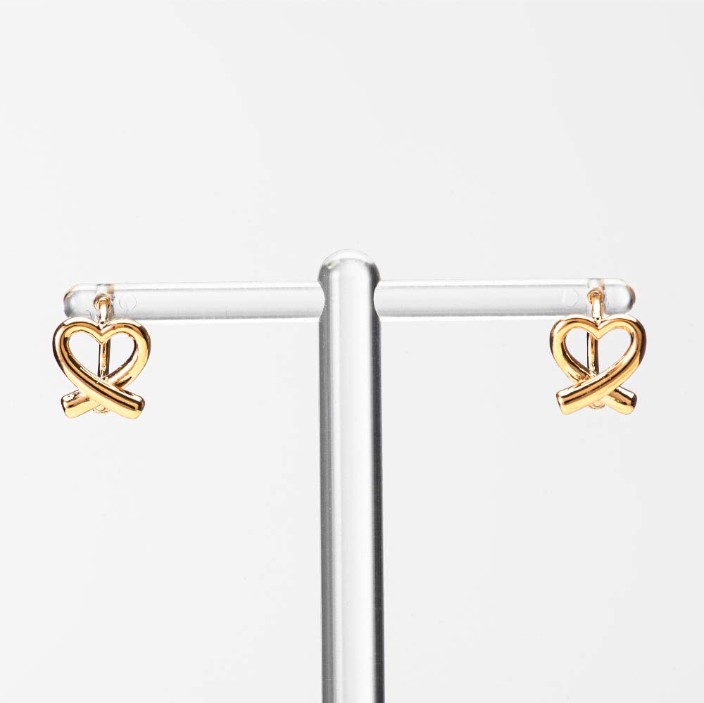 925 Silver Lovely Heart One touch Earring