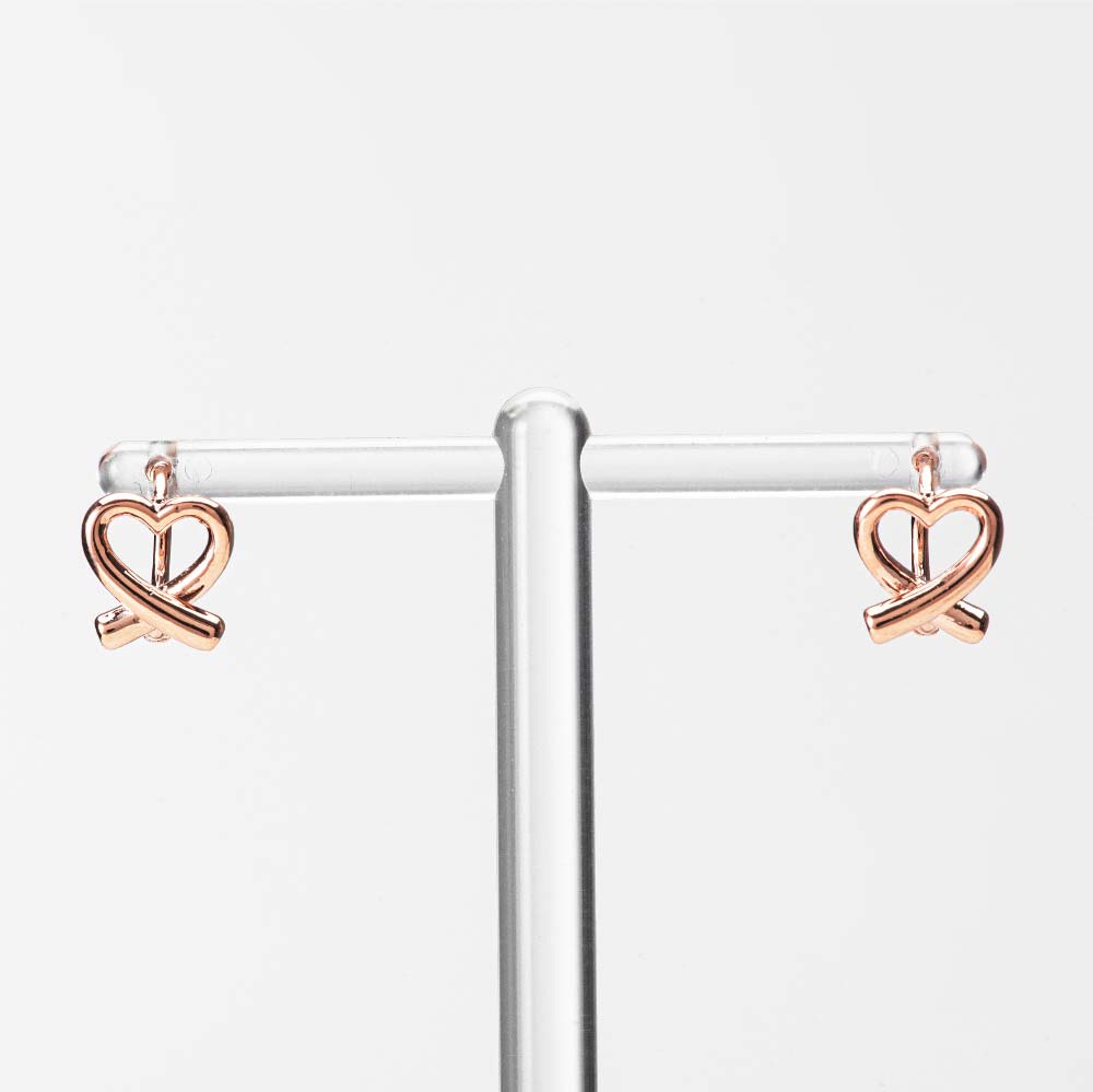 925 Silver Lovely Heart One touch Earring