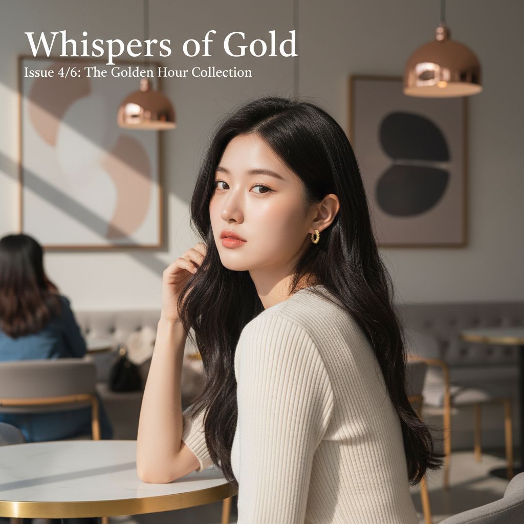 925 Silver Cut Pearl Spangle One Touch Earring (celebrity style) jennie