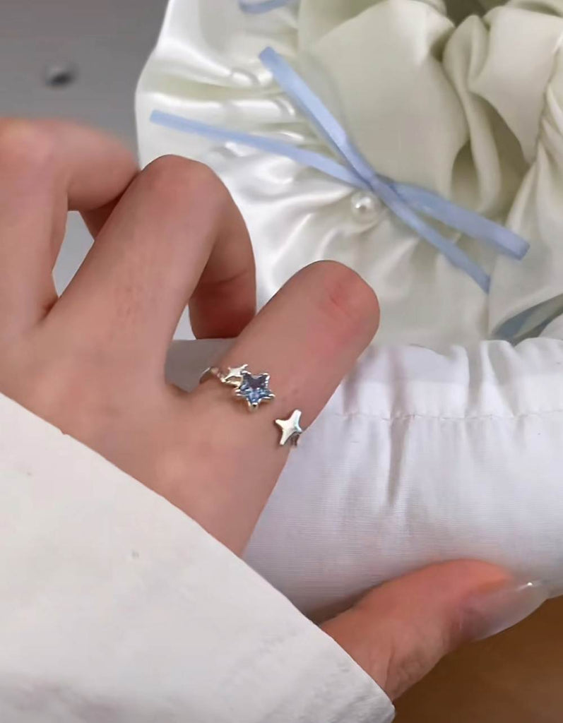 925 Silver Blue Cubic Sparkling Star Ring_13.jpg