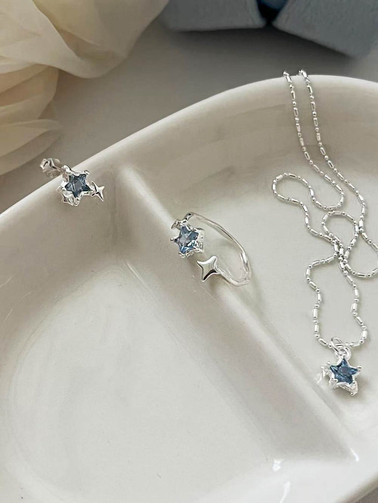 925 Silver Blue Cubic Sparkling Star Ring_14.jpg
