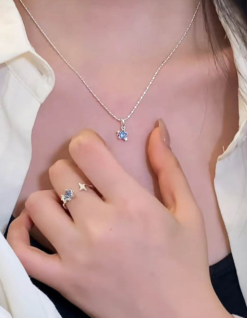 925 Silver Blue Cubic Sparkling Star Ring_15.jpg