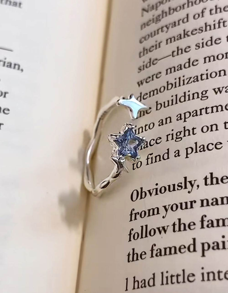 925 Silver Blue Cubic Sparkling Star Ring_2.jpg