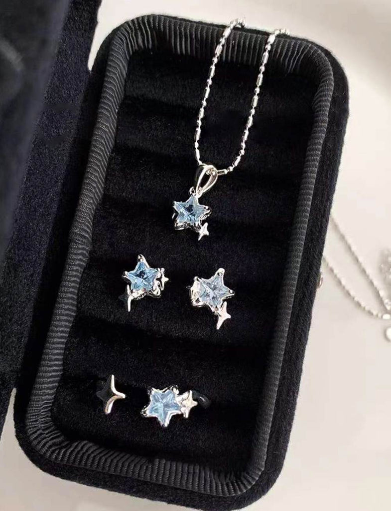 925 Silver Blue Cubic Sparkling Star Ring_3.jpg