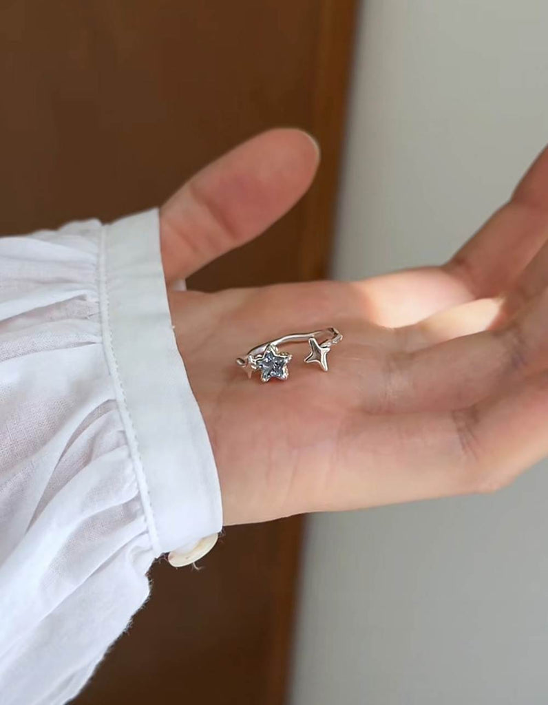 925 Silver Blue Cubic Sparkling Star Ring_4.jpg