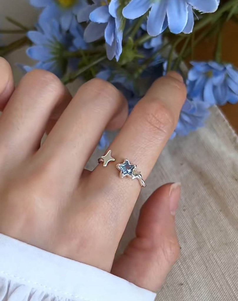 925 Silver Blue Cubic Sparkling Star Ring_7.jpg