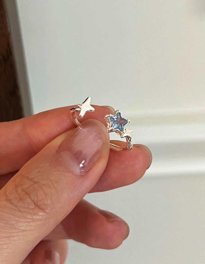 925 Silver Blue Cubic Sparkling Star Ring_8.jpg