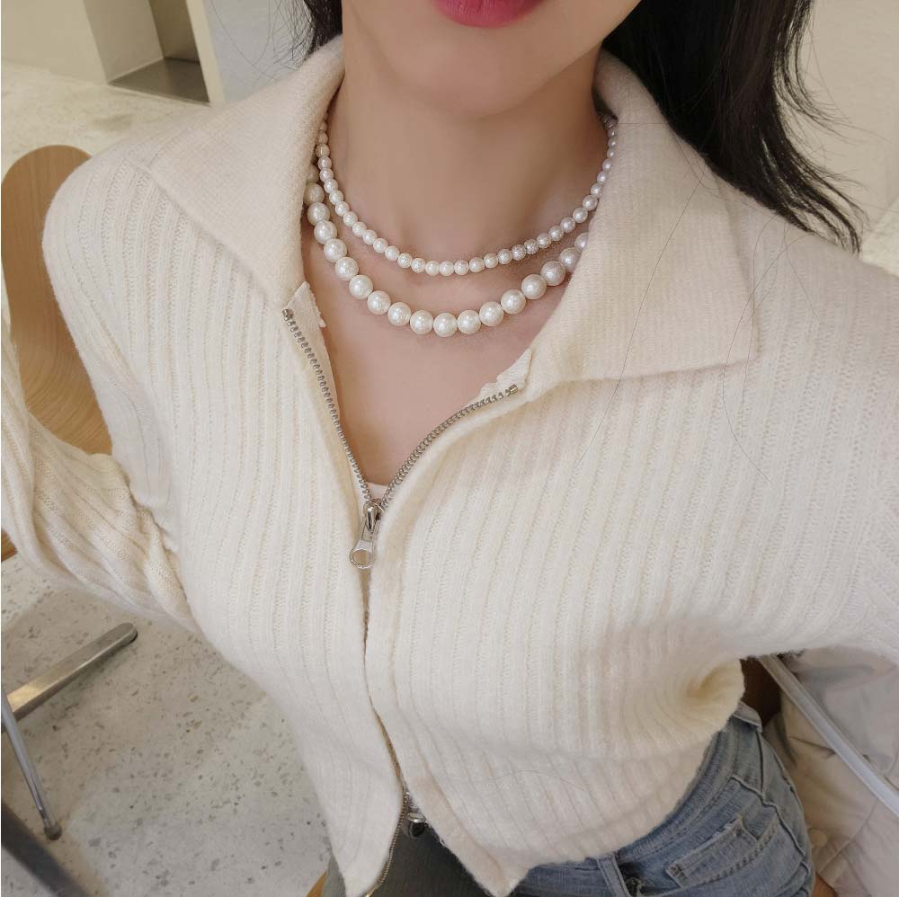 925 Silver 10mm Pearl Necklace (celebrity style) Park Min-young