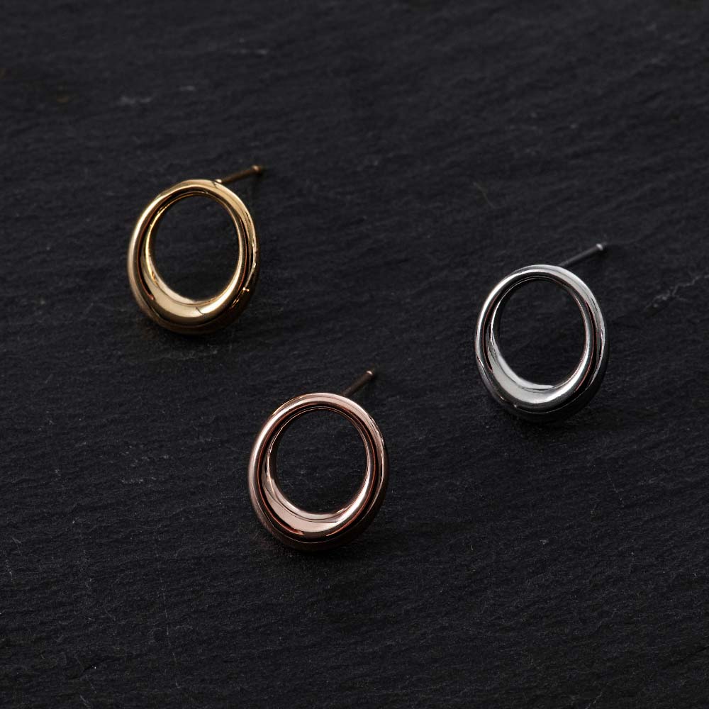 925 Silver Daily Oval Earring (celebrity style) Shin Se-kyung