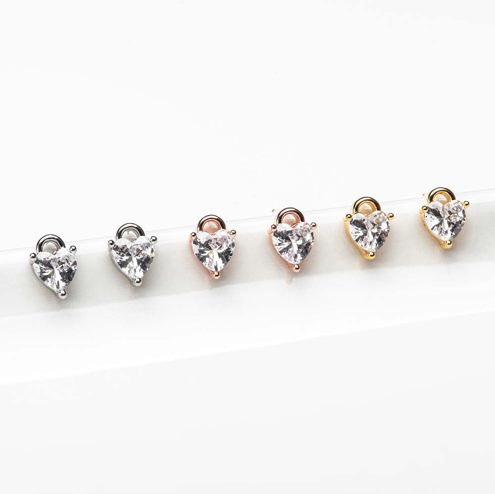 925 Silver Heart Cubic Padlock Earring (celebrity style) Seo Yea-ji