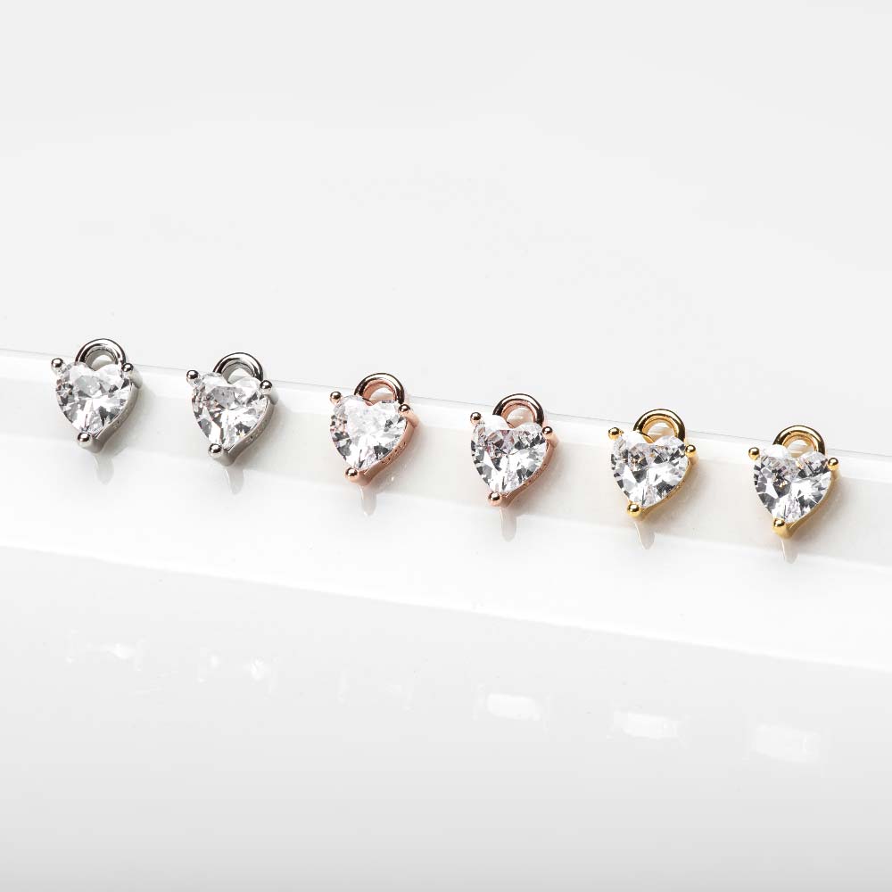925 Silver Heart Cubic Padlock Earring (celebrity style) Seo Yea-ji