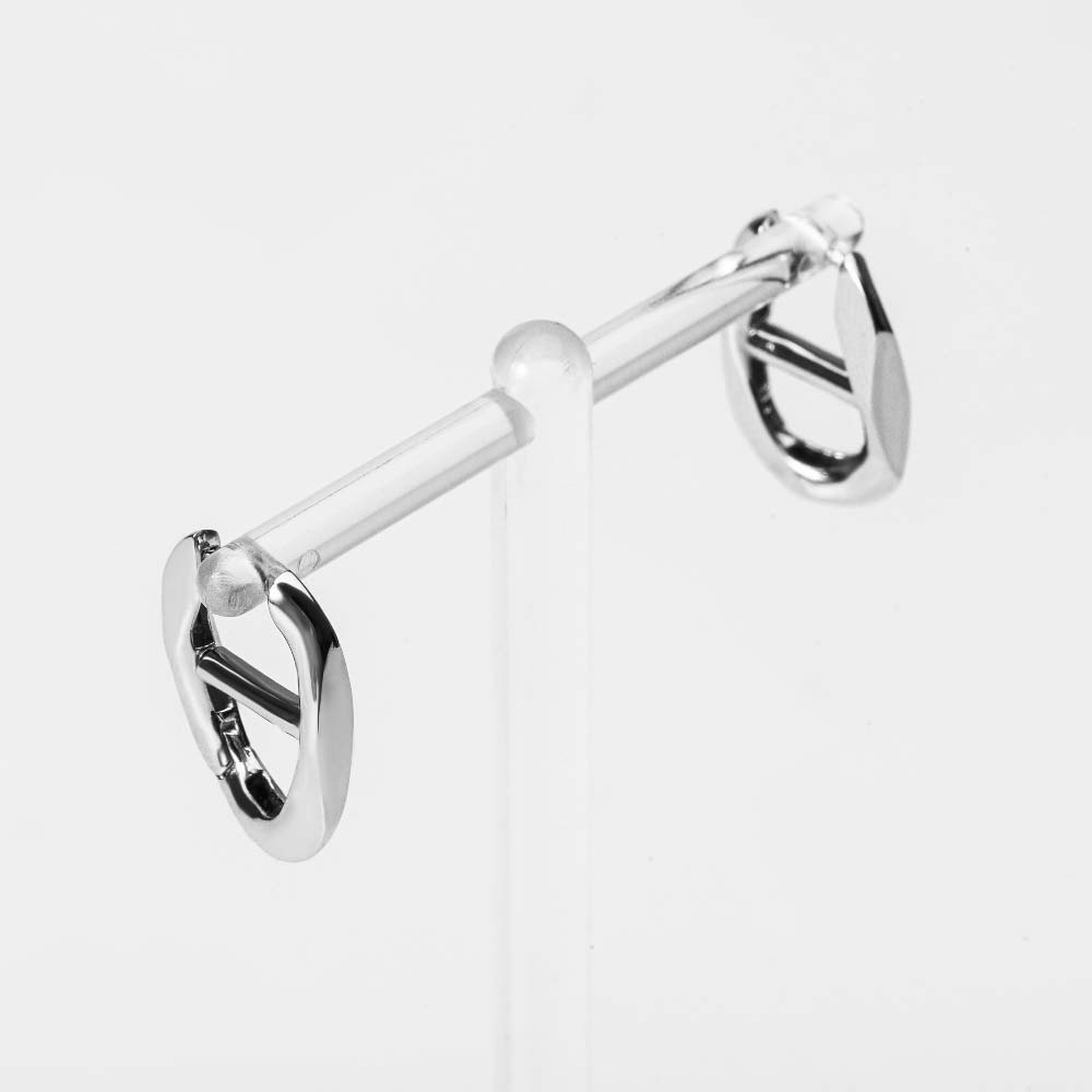 925 Silver Herite One Touch Earring (celebrity style) wearing Shin Min-a