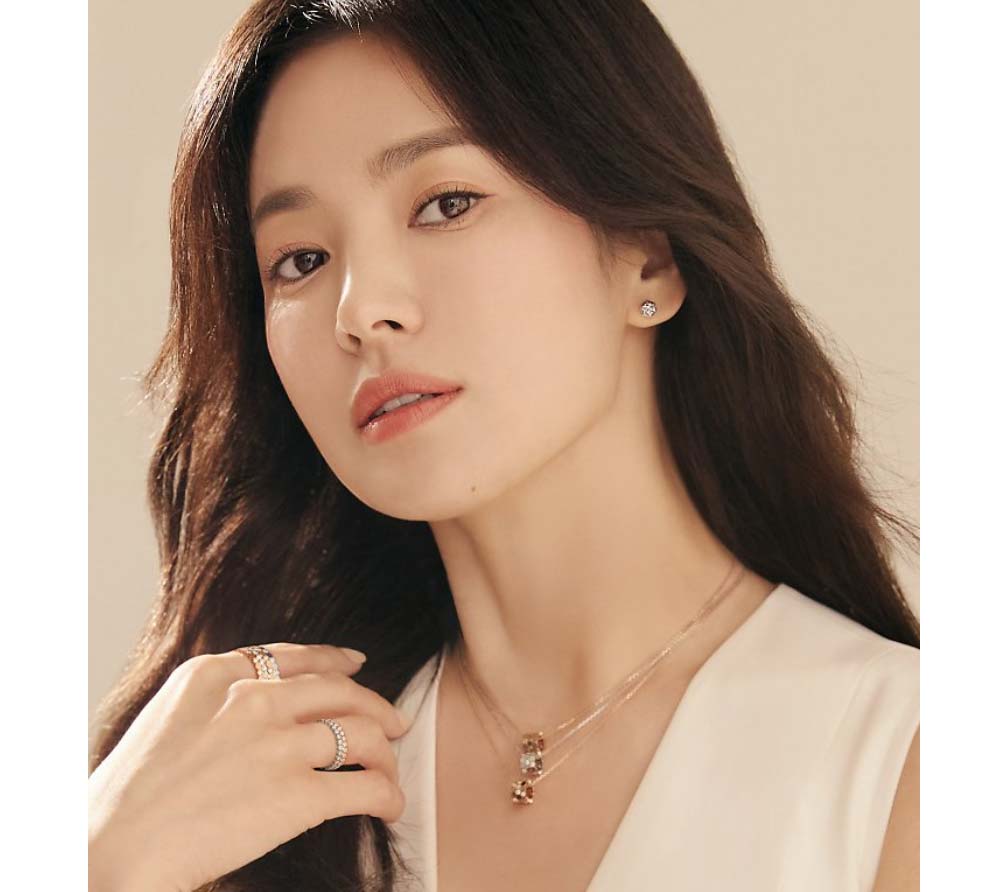 925 Silver Hex Cubic 3-ring Necklace (celebrity style) (Now, We Are Breaking Up) wearing Song Hye-kyo
