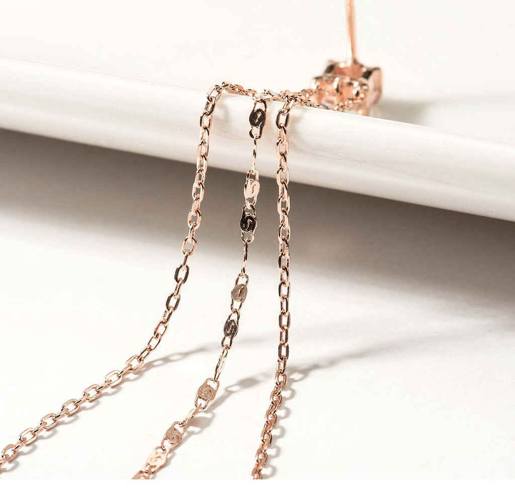 925 Silver Italian Square Cubic 3-line Drop Earring