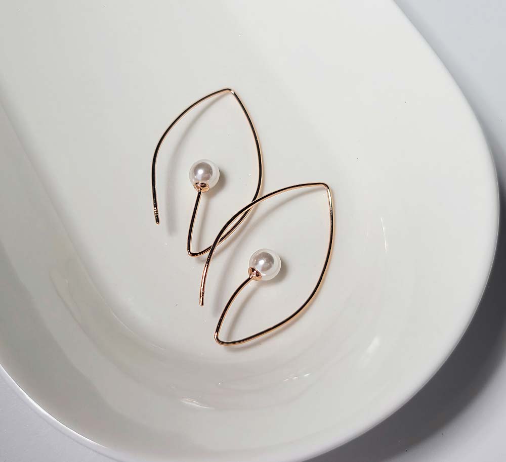 925 Silver Pearl Oval Earring