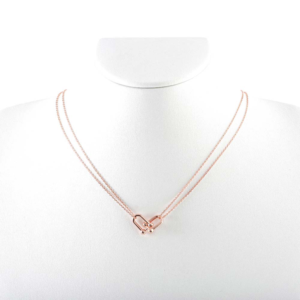 925 Silver Tiffany Link Chain Clip Necklace (celebrity style)