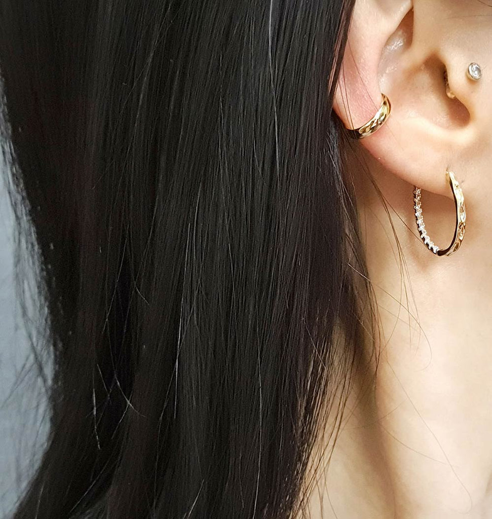 925 silver bold ring ear cuff (celebrity style) wearing Lee Na-young