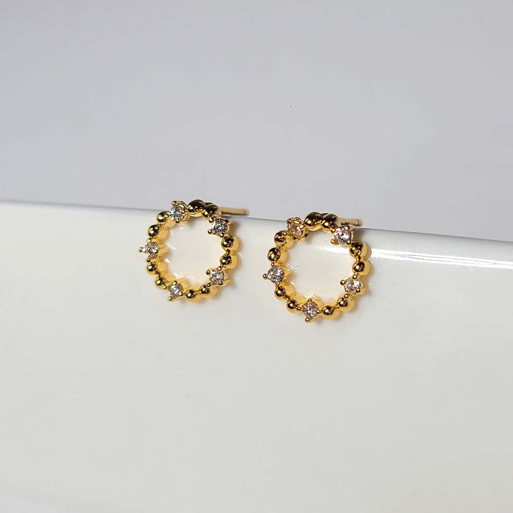 925 silver daily cubic ball one earring
