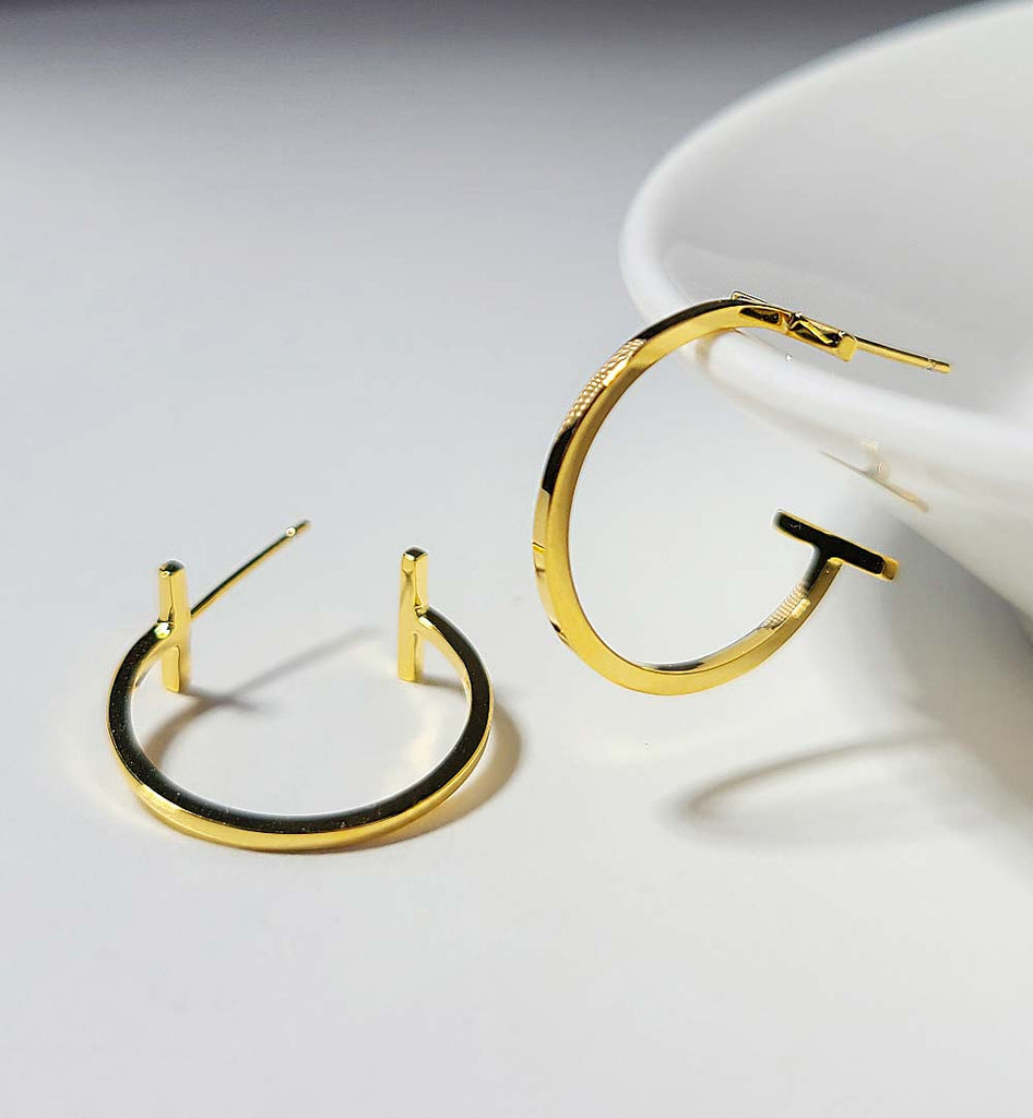 925 silver t ring earring (celebrity style) wearing Lee Ji-ah