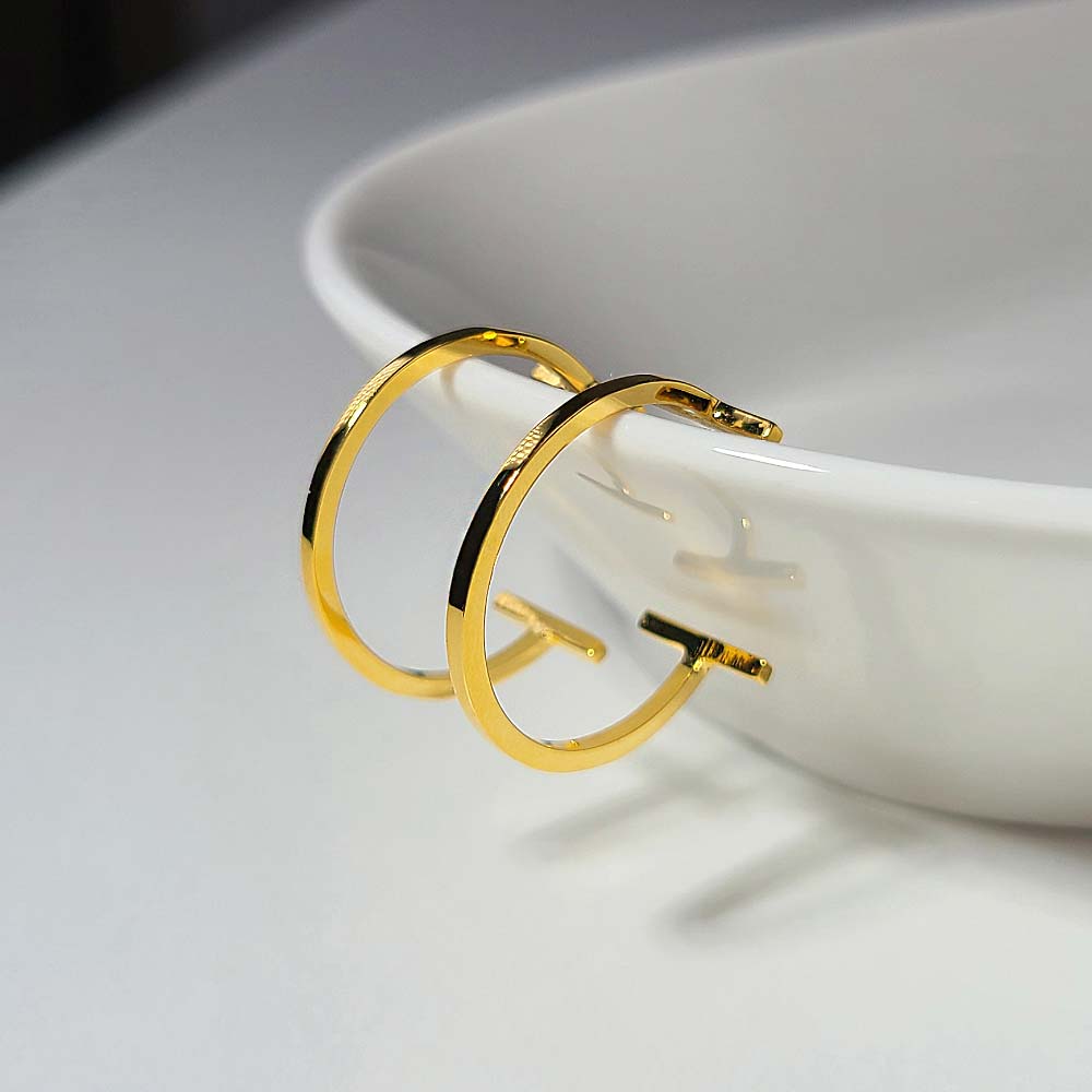 925 silver t ring earring (celebrity style) wearing Lee Ji-ah