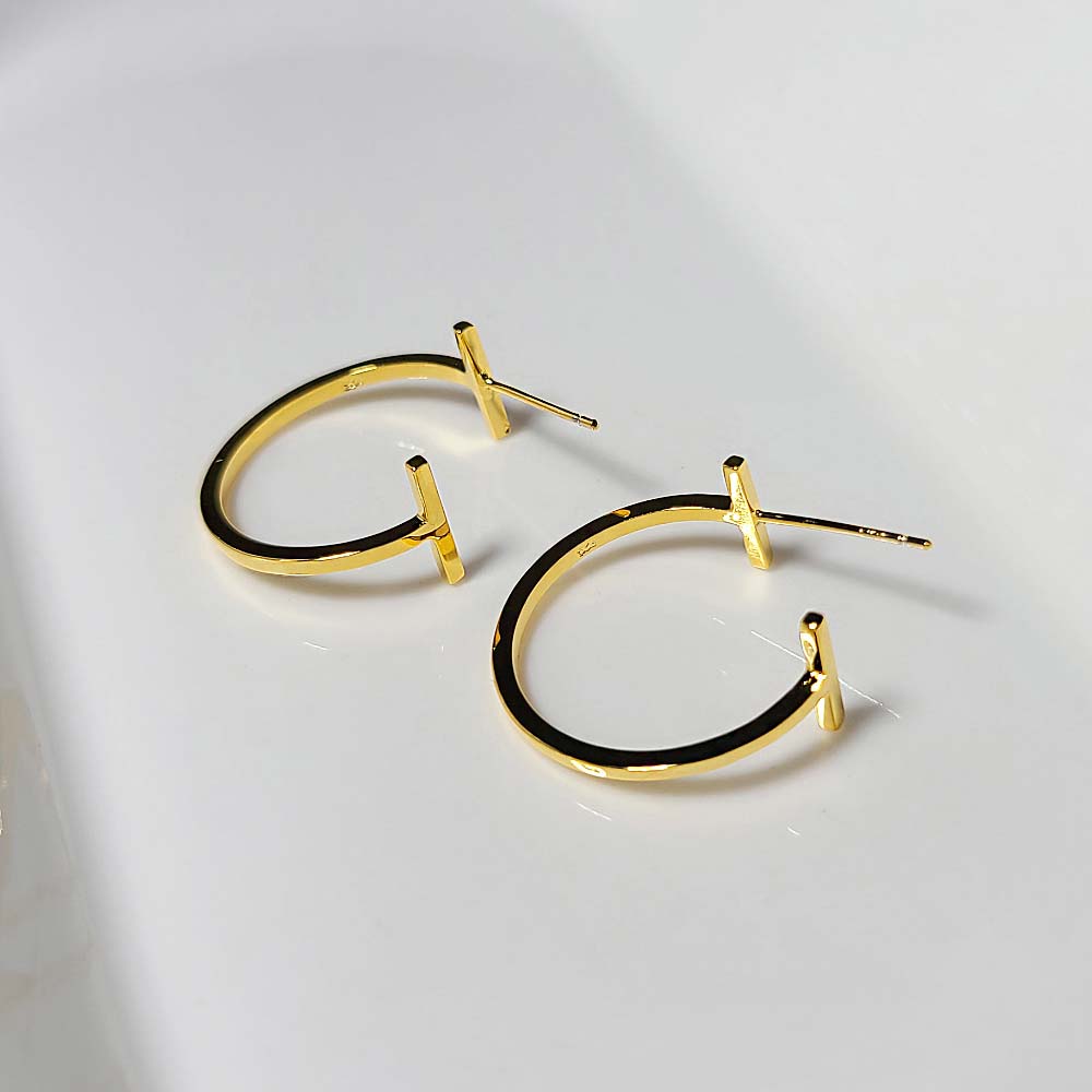 925 silver t ring earring (celebrity style) wearing Lee Ji-ah