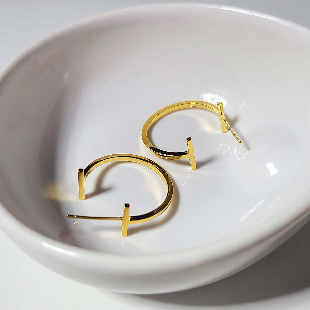 925 silver t ring earring (celebrity style) wearing Lee Ji-ah