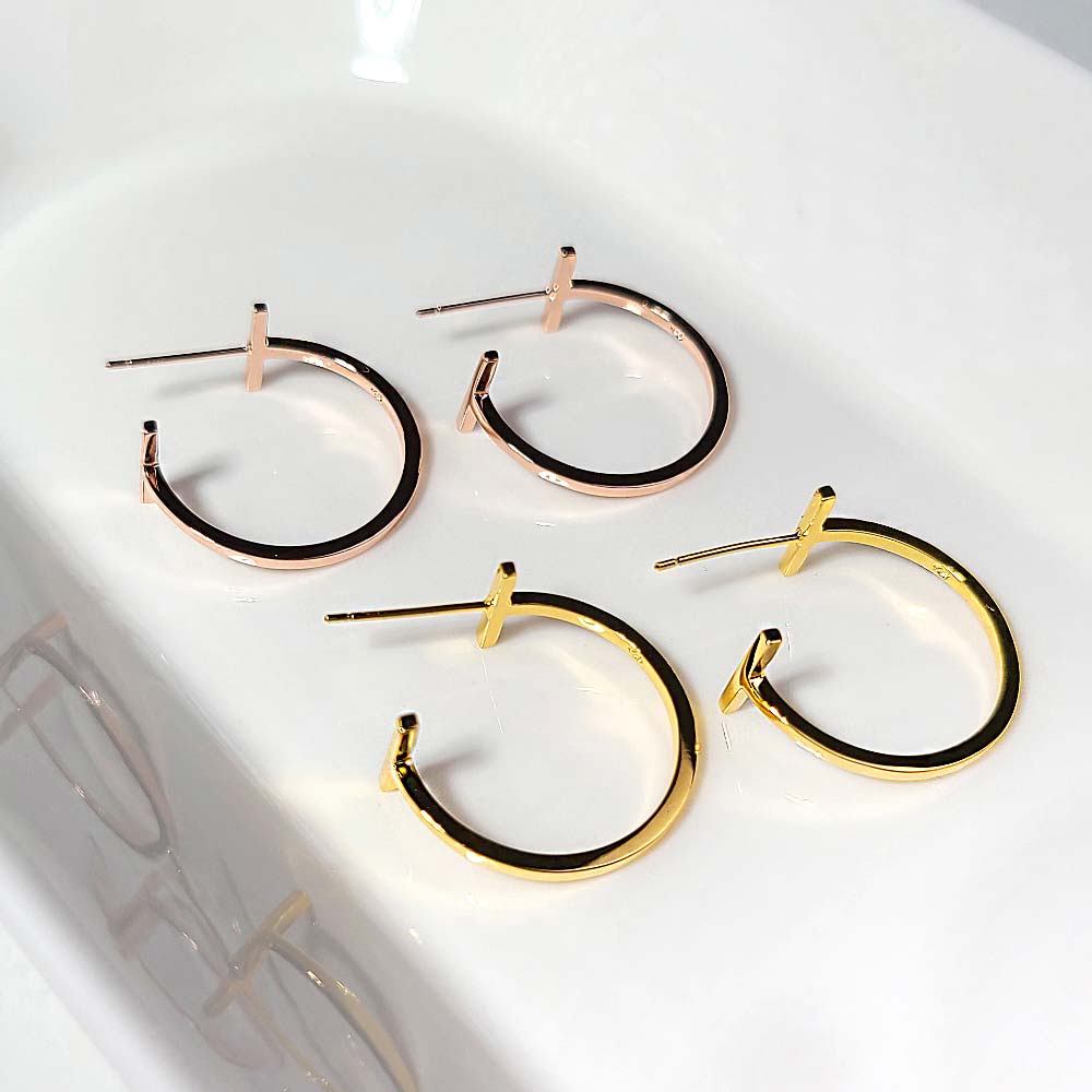 925 silver t ring earring (celebrity style) wearing Lee Ji-ah