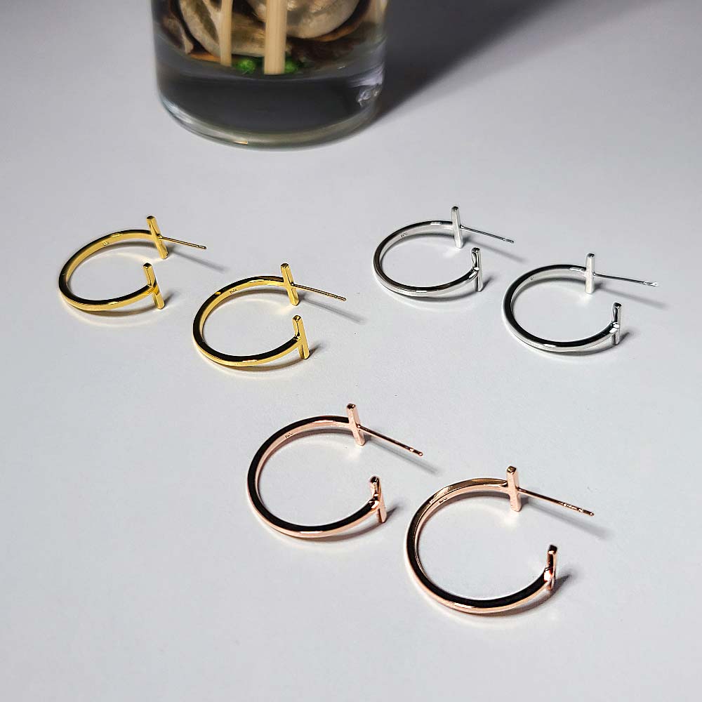 925 silver t ring earring (celebrity style) wearing Lee Ji-ah