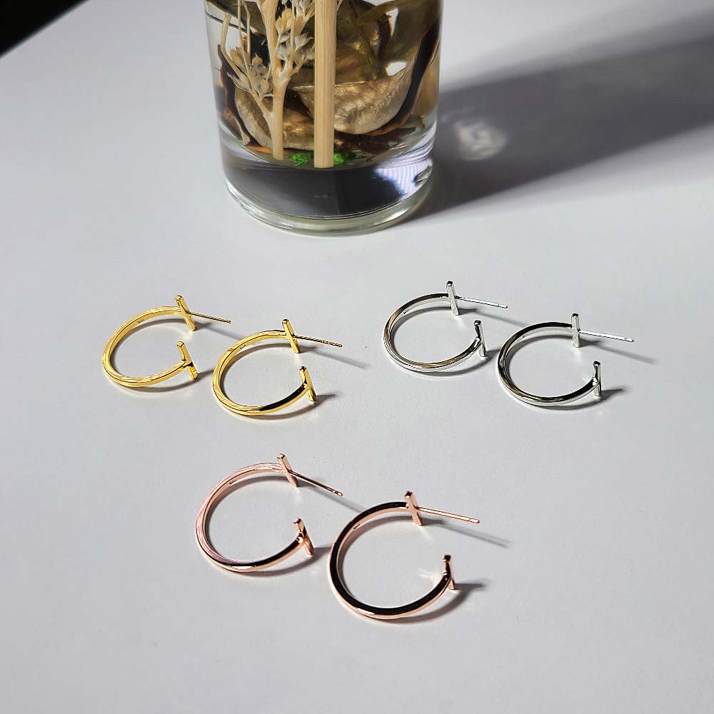 925 silver t ring earring (celebrity style) wearing Lee Ji-ah