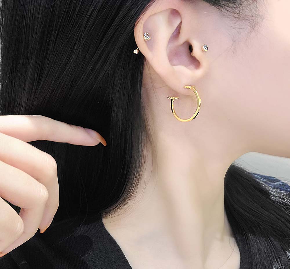 925 silver t ring earring (celebrity style) wearing Lee Ji-ah